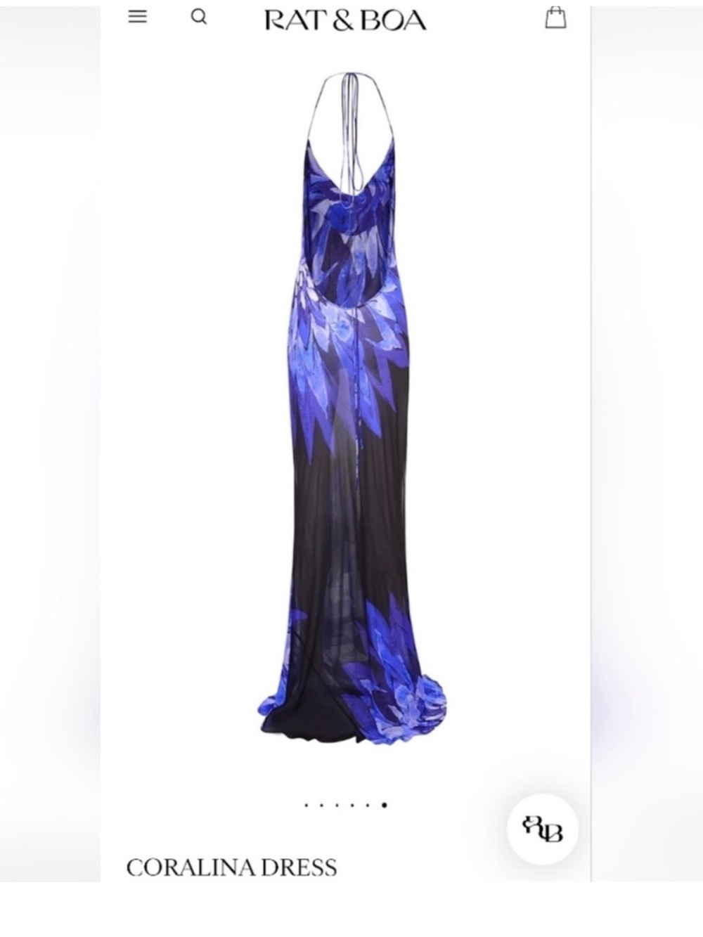 RAT & BOA CORALINA DRESS — SIZE SMALL